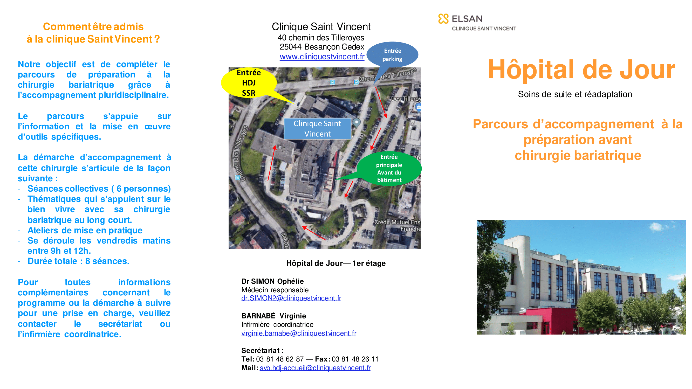 Hopital de jour Clinique Saint Vincent Elsan